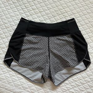 lululemon athletica Black and White Athletic Shorts